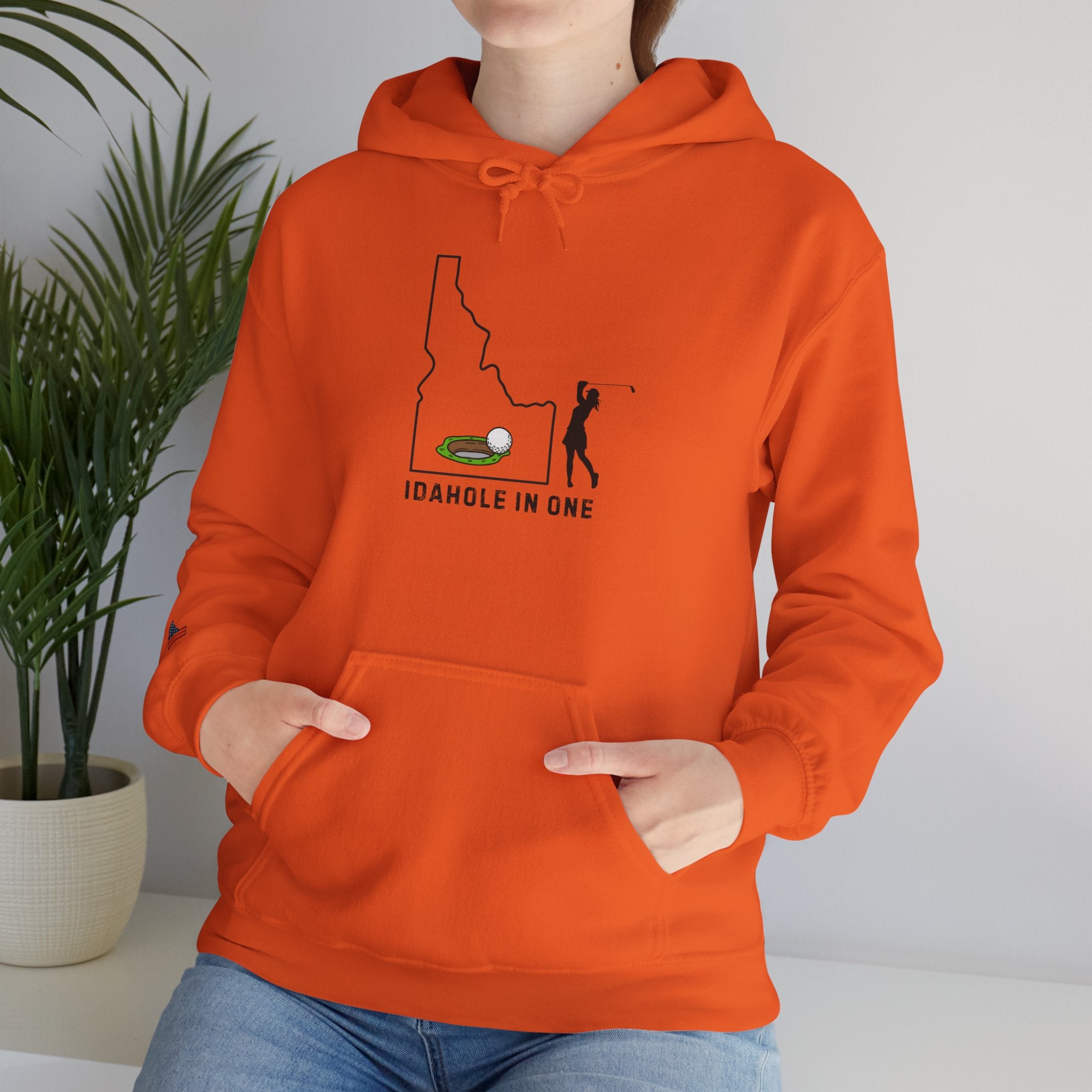 Idahole In One Women's Golf Hoodie With Sleeve Logo