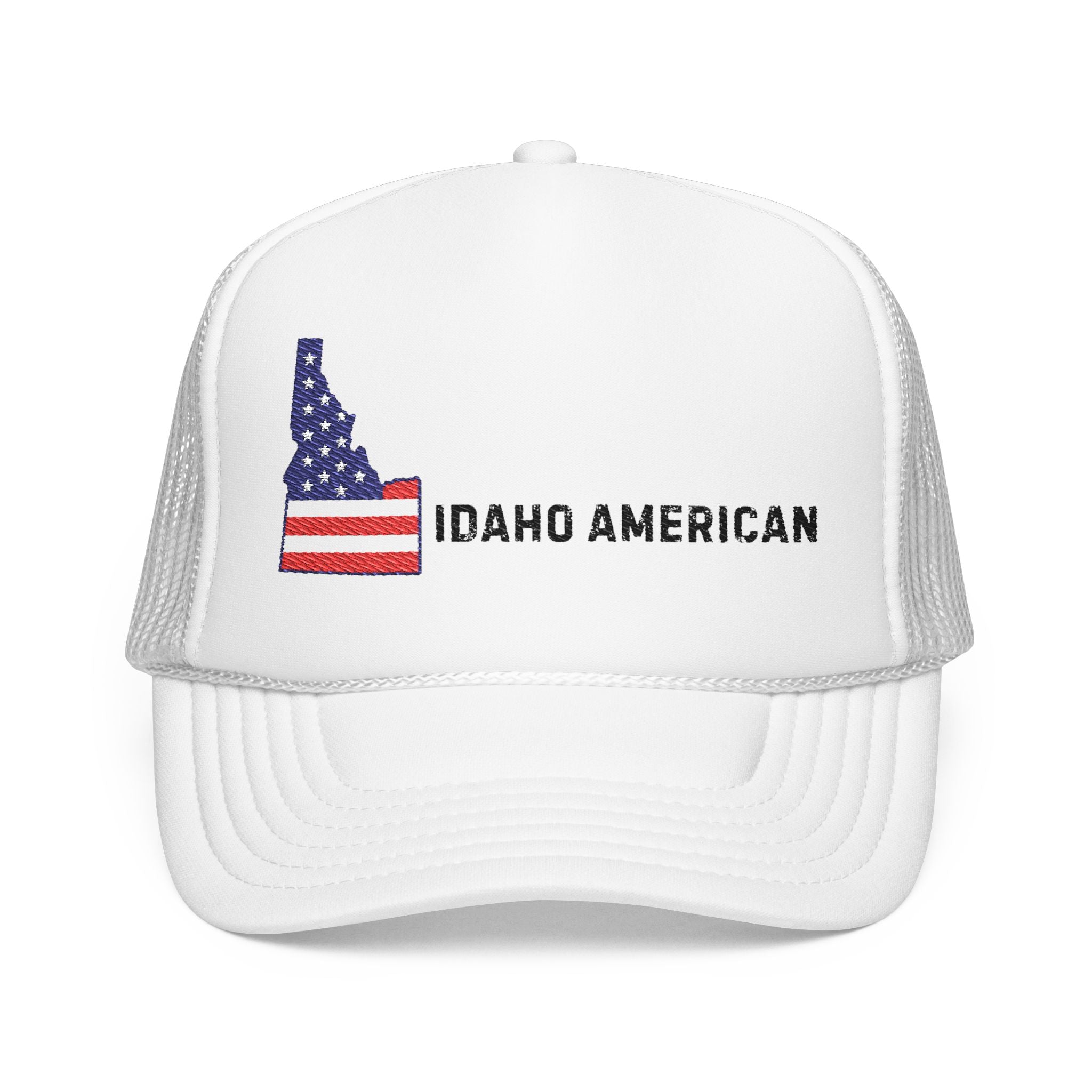 Idaho American Embroidered Trucker Hat