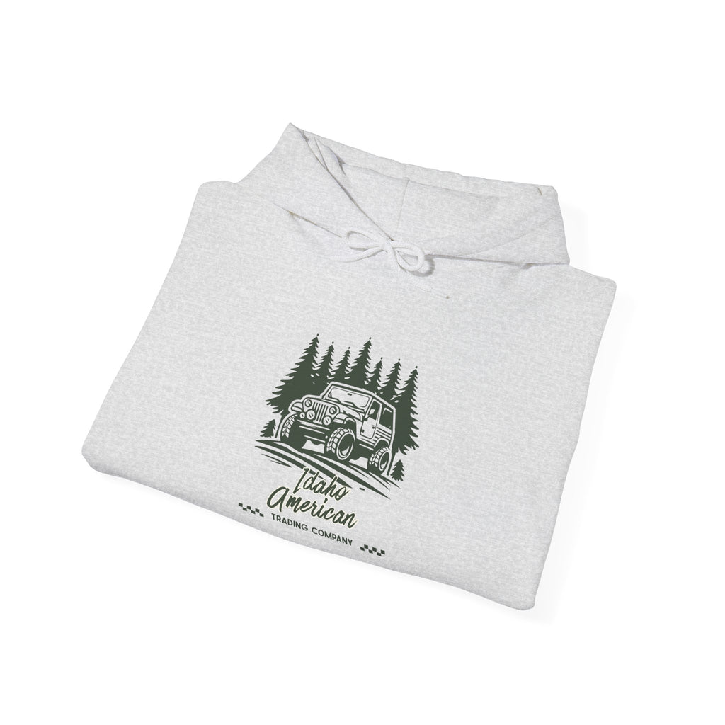 Idaho American Trading Co. Off-Roading Jeep Hoodie with Sleeve Logo