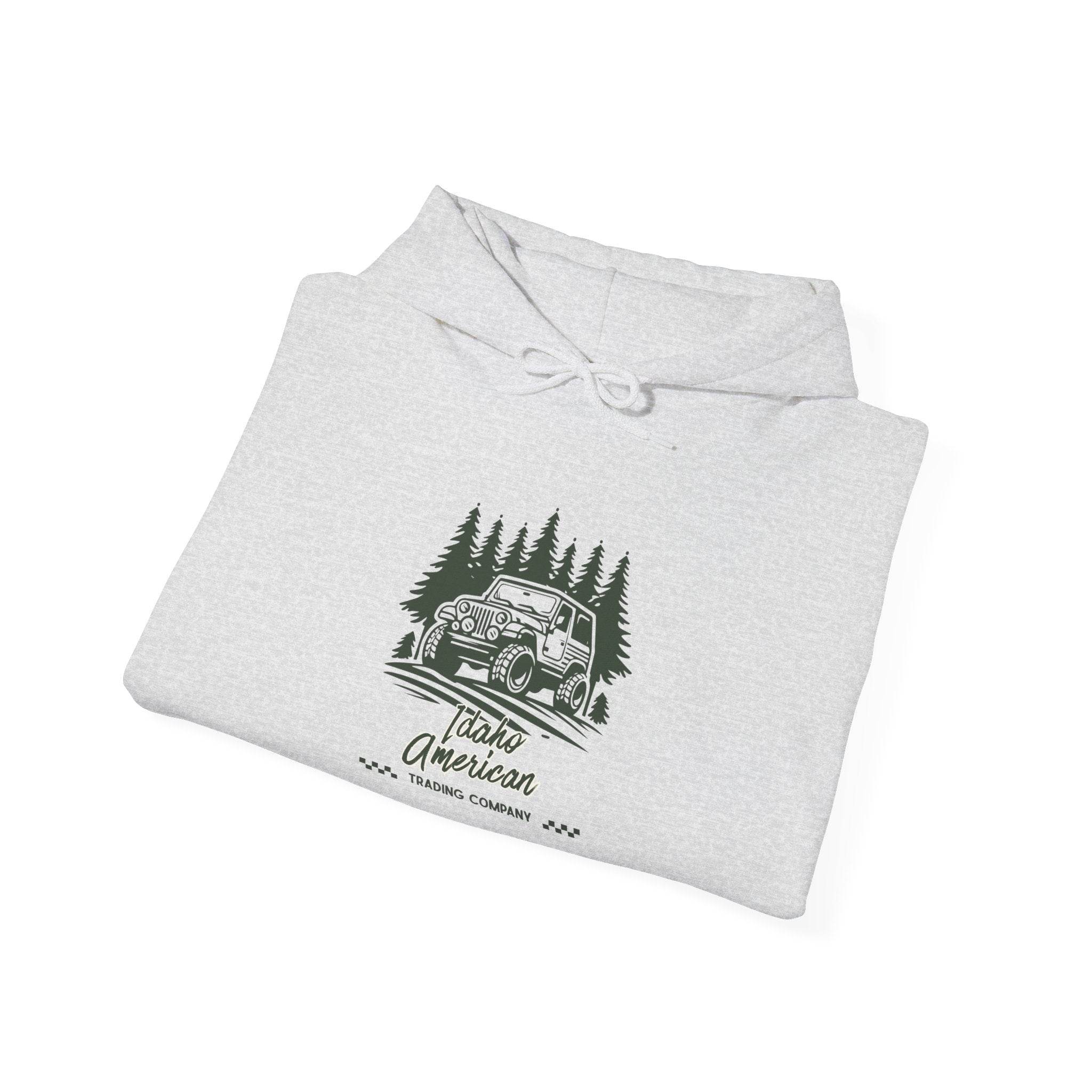 Idaho American Trading Co. Off-Roading Jeep Hoodie with Sleeve Logo