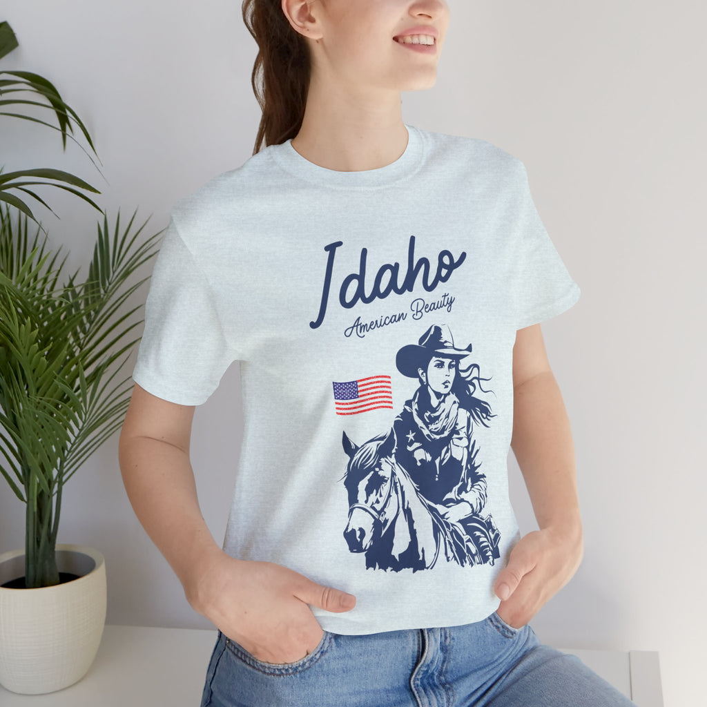 Idaho American Beauty Cowgirl Western T-Shirt