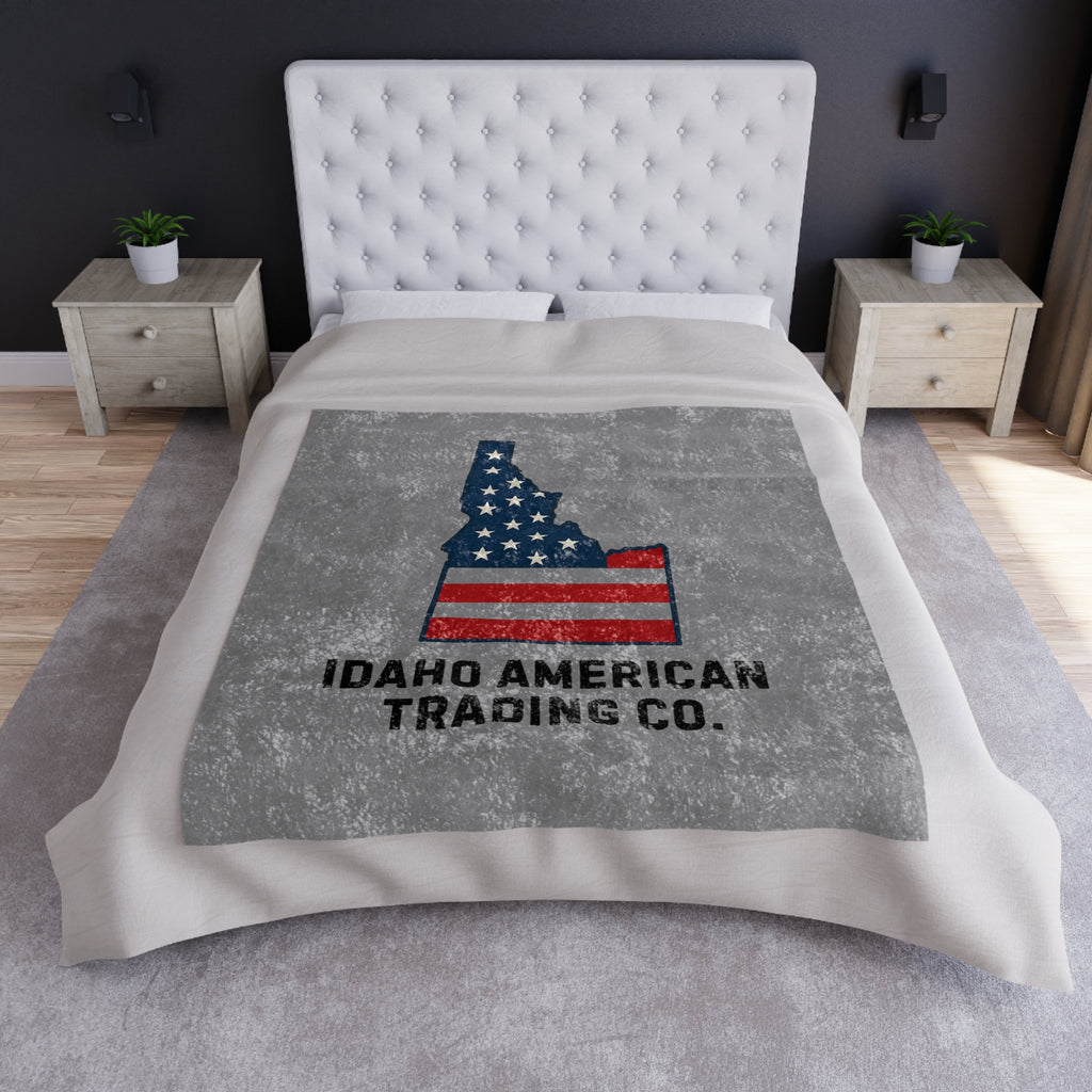 Idaho American Trading Co. Crushed Velvet Throw Blanket