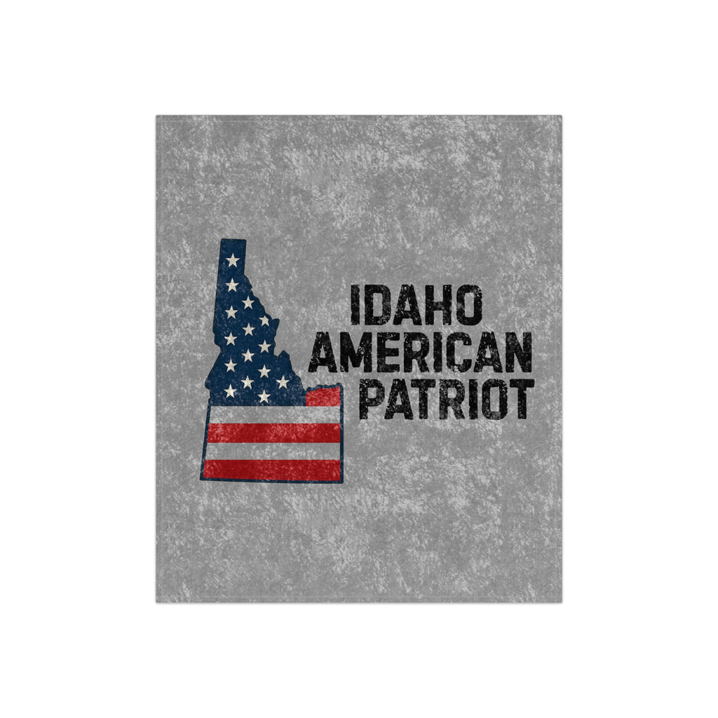 'Idaho American Patriot' Crushed Velvet Blanket