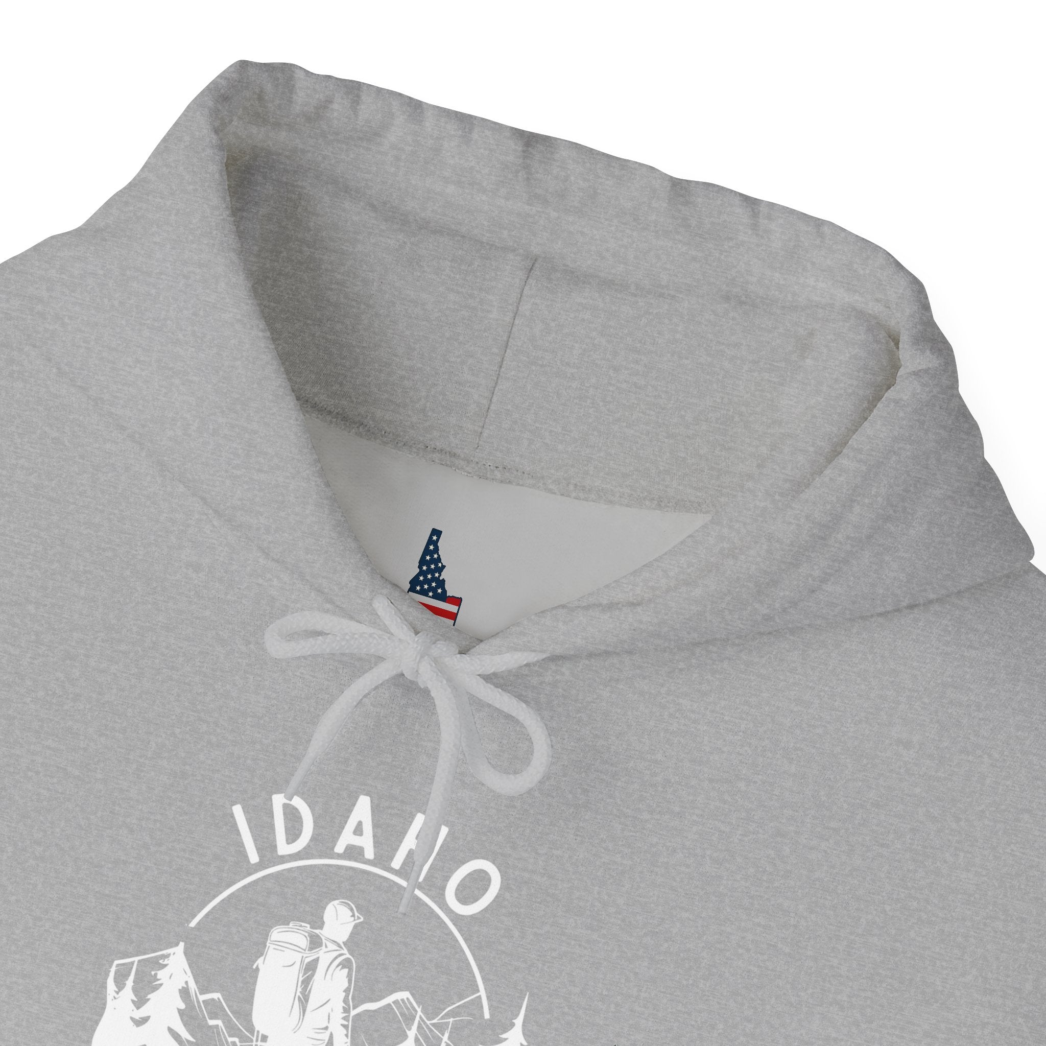 'Idaho American Patriot State of Mind' Hoodie with Sleeve Logo