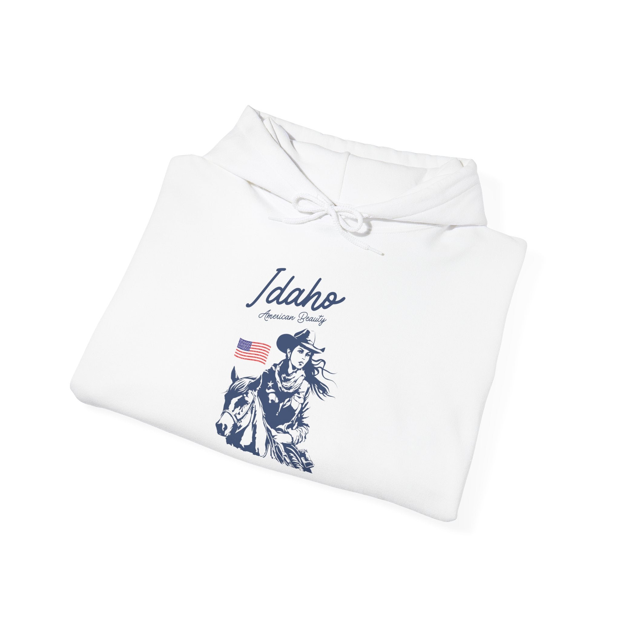 Idaho American Beauty Western Hoodie With Sleeve Logo
