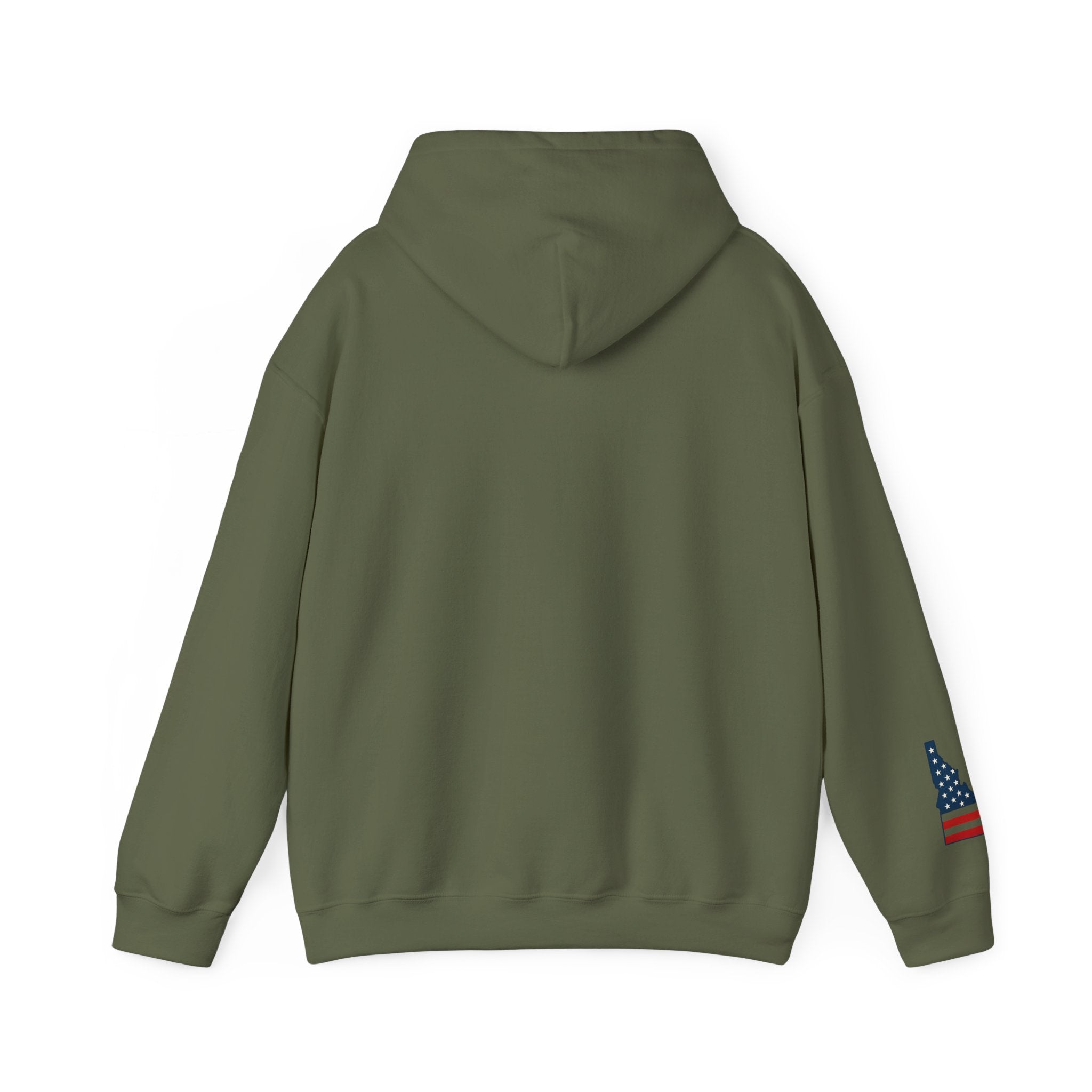 Idaho American Dad Hoodie with Sleeve Logo