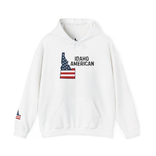 'Idaho American' Hoodie with Sleeve Logo
