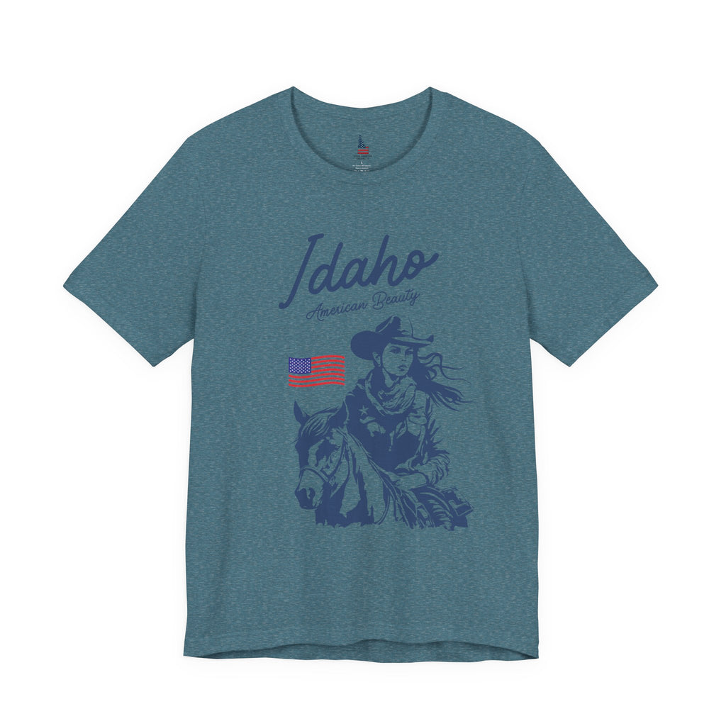 Idaho American Beauty Cowgirl Western T-Shirt