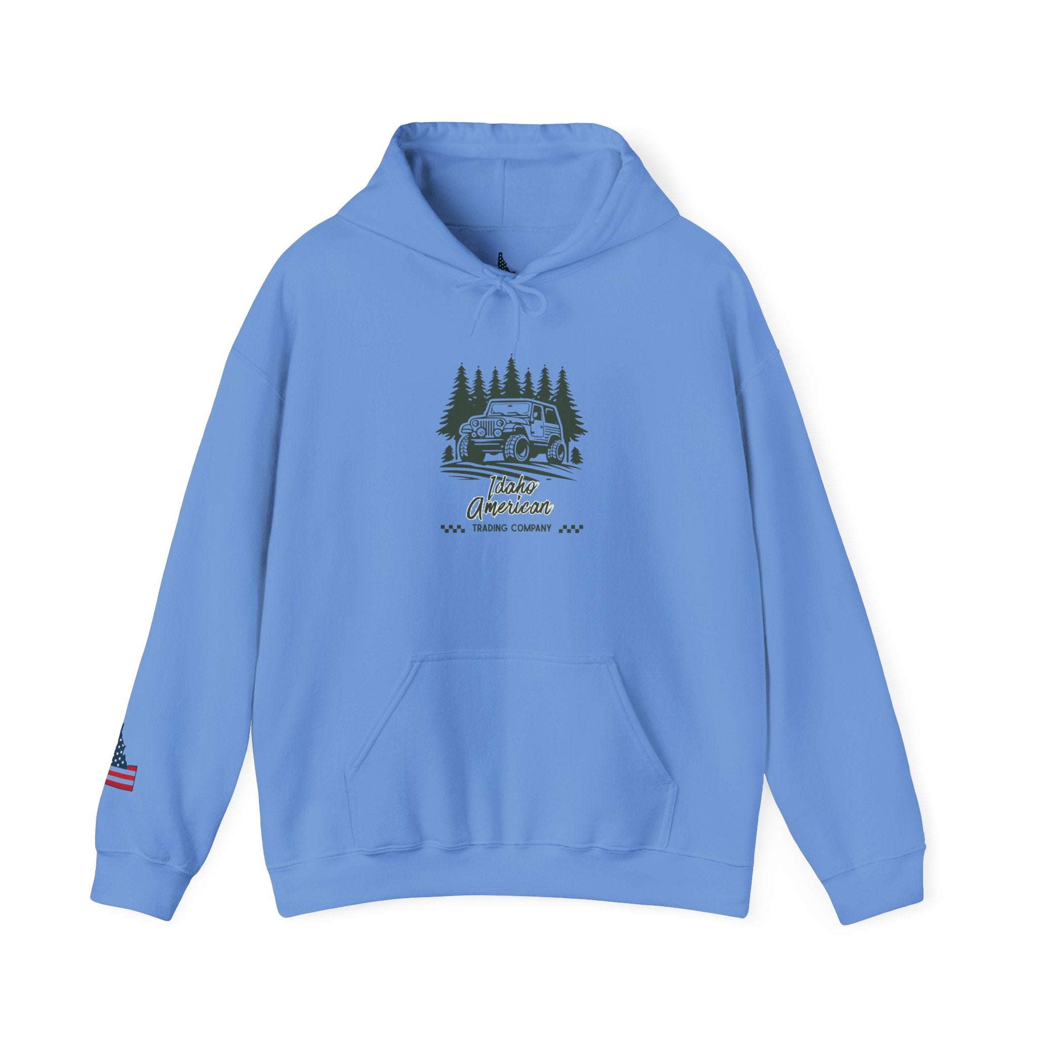 Idaho American Trading Co. Off-Roading Jeep Hoodie with Sleeve Logo