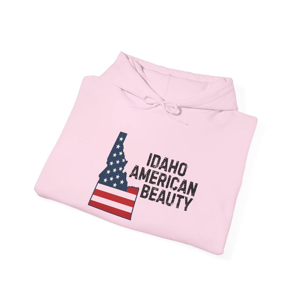 Idaho American Beauty Hoodie with Sleeve Logo