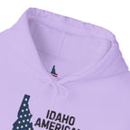 Idaho American Mom Hoodie with Sleeve Logo