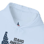 'Idaho American Patriot' Hoodie with Sleeve Logo