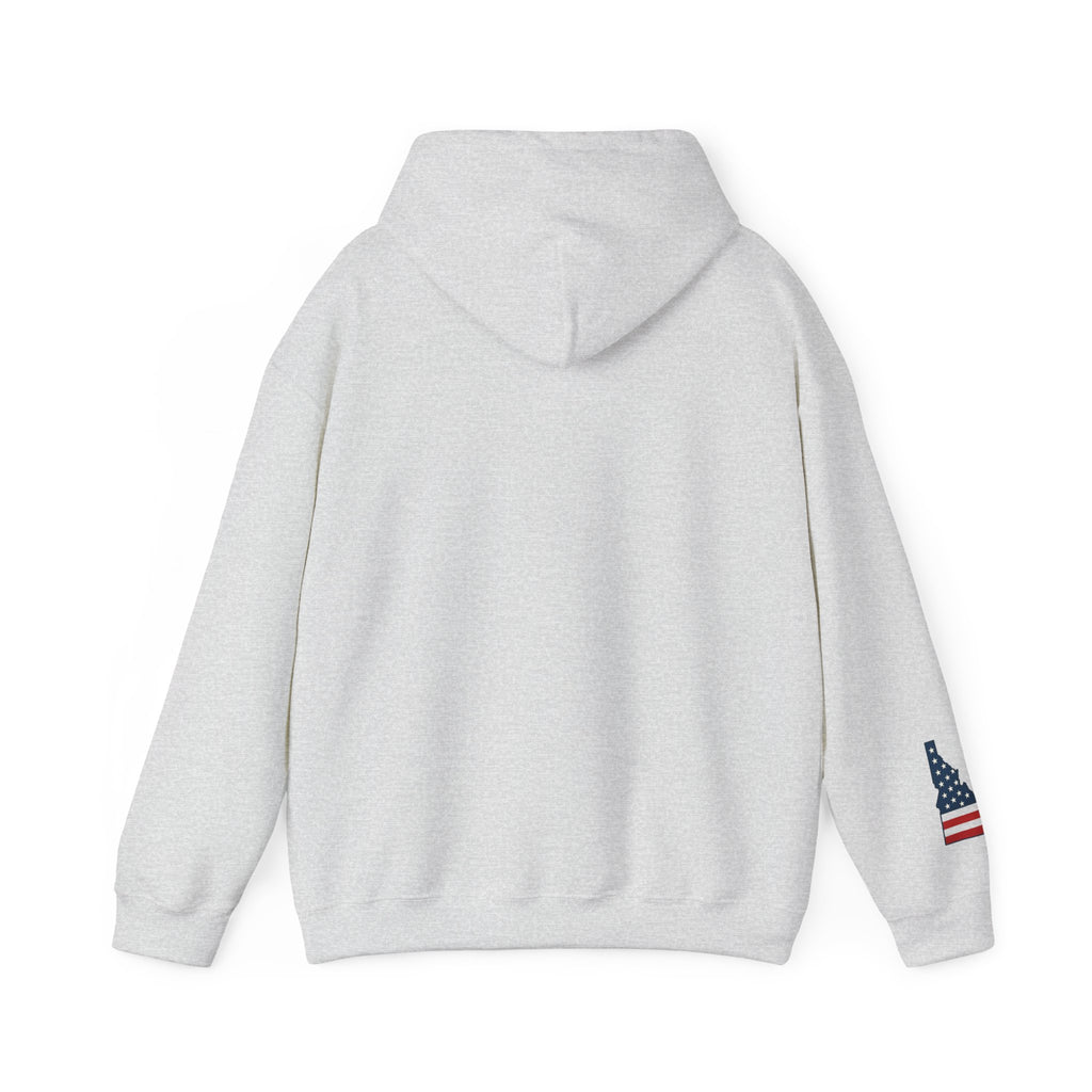 Idaho American Dad Hoodie with Sleeve Logo