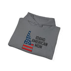 Idaho American Mom Hoodie with Sleeve Logo