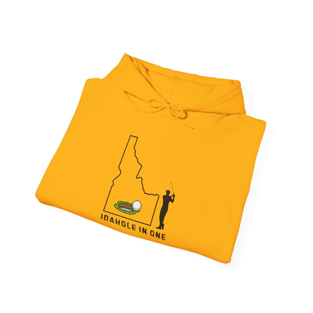 'Idahole In One' Men's Golf Hoodie with Sleeve Logo