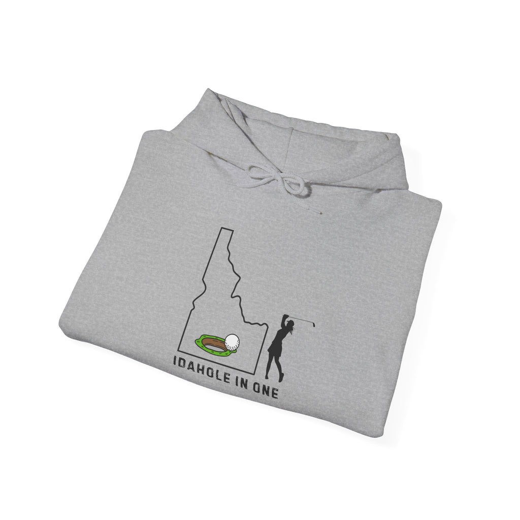 Idahole In One Women's Golf Hoodie With Sleeve Logo