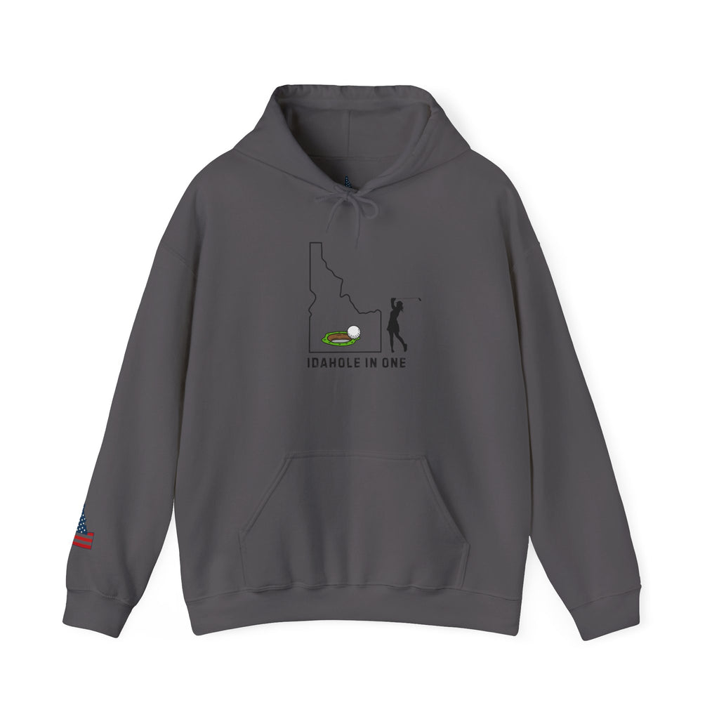 Idahole In One Women's Golf Hoodie With Sleeve Logo
