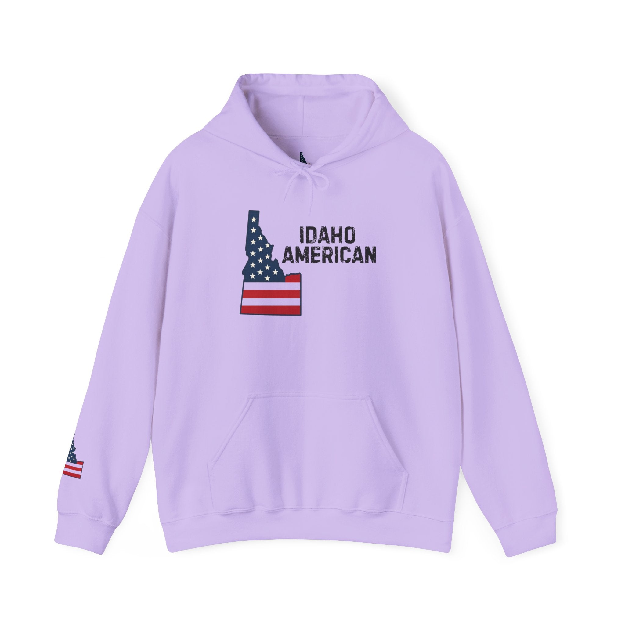 'Idaho American' Hoodie with Sleeve Logo