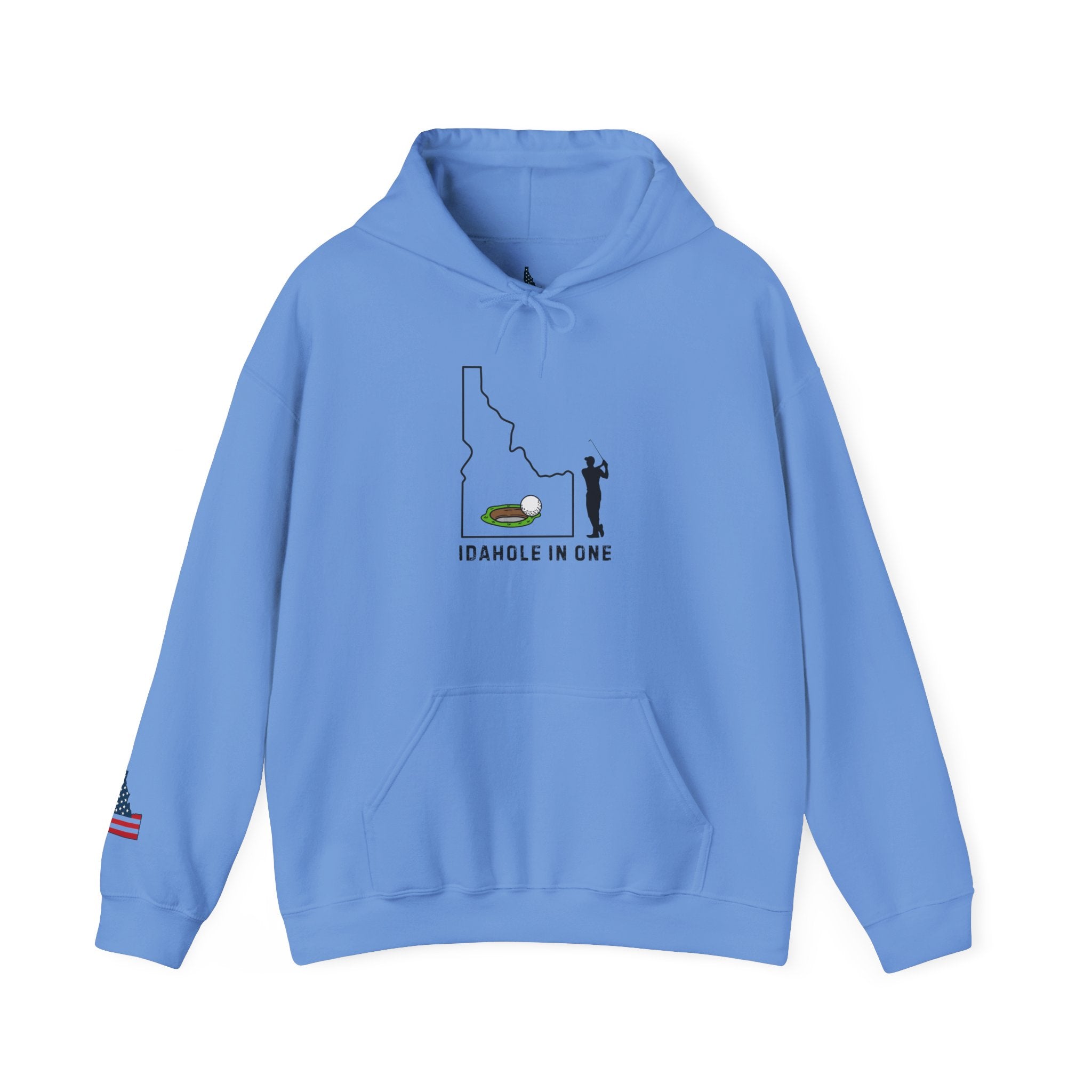 'Idahole In One' Men's Golf Hoodie with Sleeve Logo