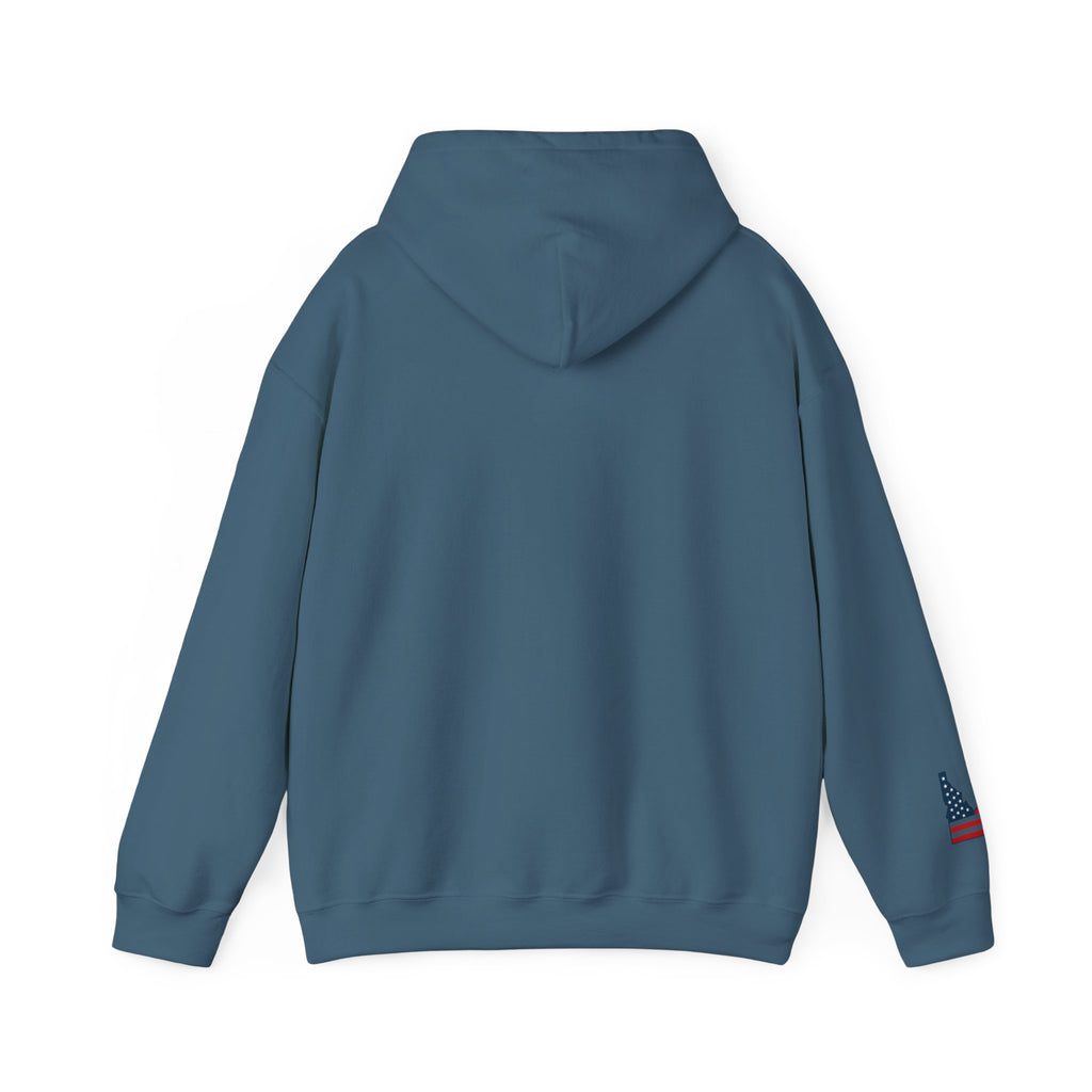 'Idaho American Patriot' Hoodie with Sleeve Logo