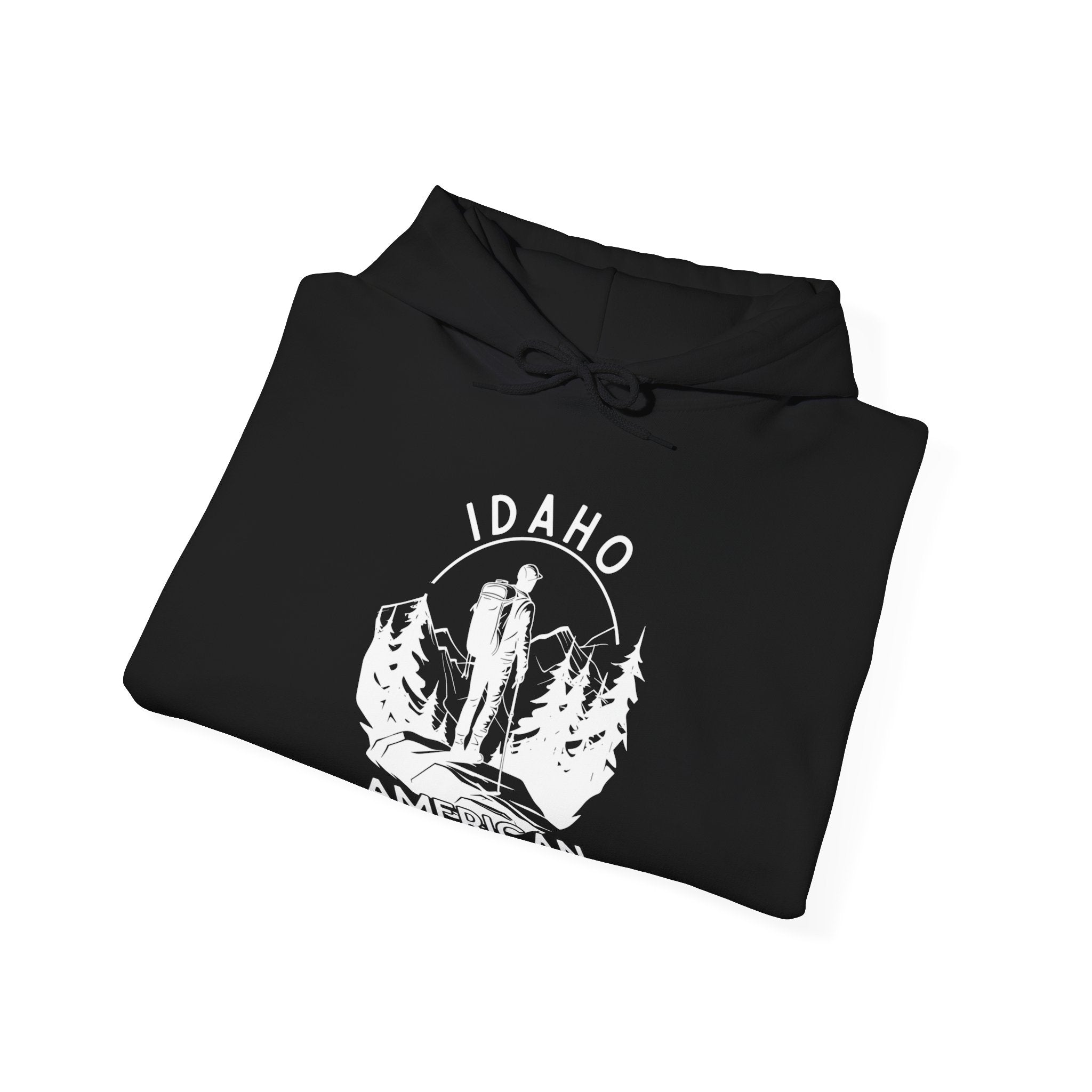 'Idaho American Patriot State of Mind' Hoodie with Sleeve Logo