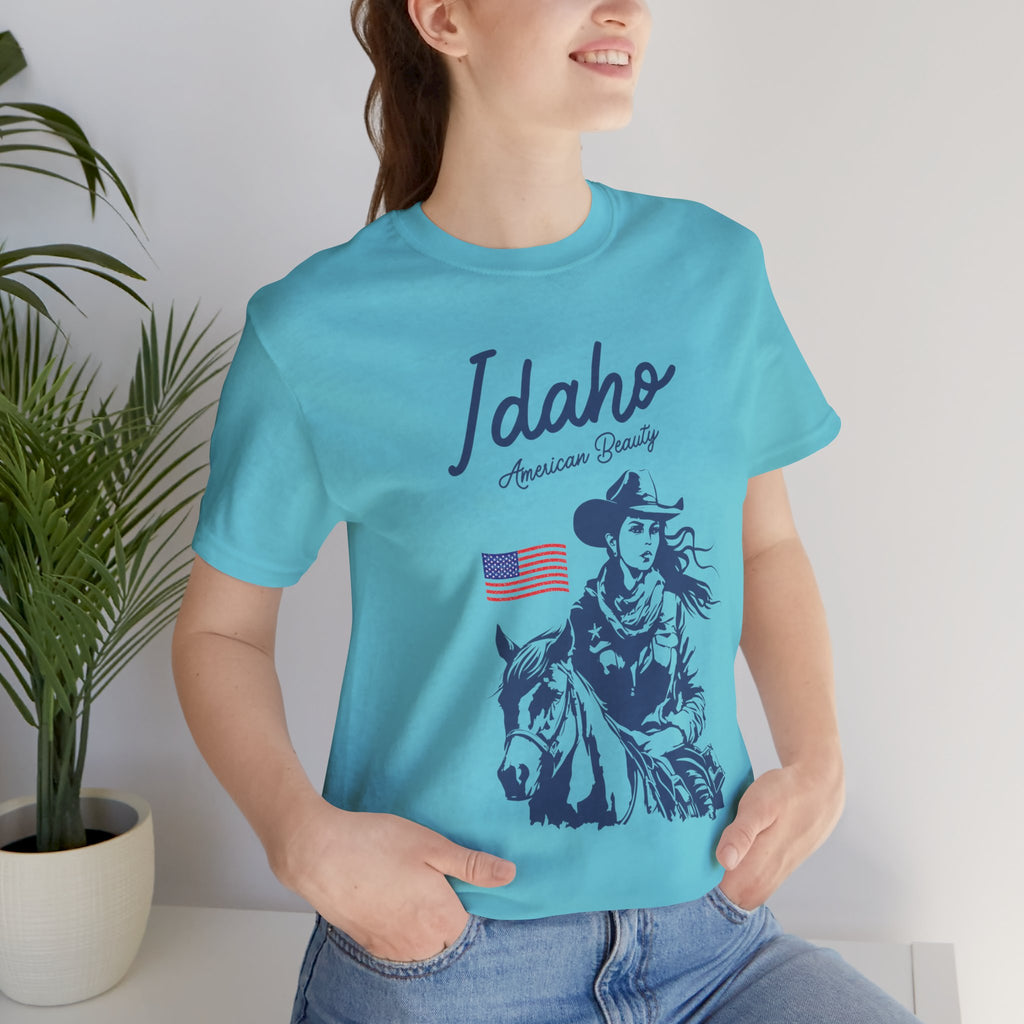 Idaho American Beauty Cowgirl Western T-Shirt