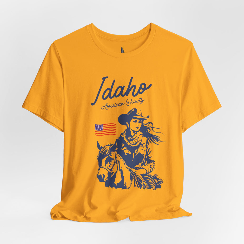 Idaho American Beauty Cowgirl Western T-Shirt