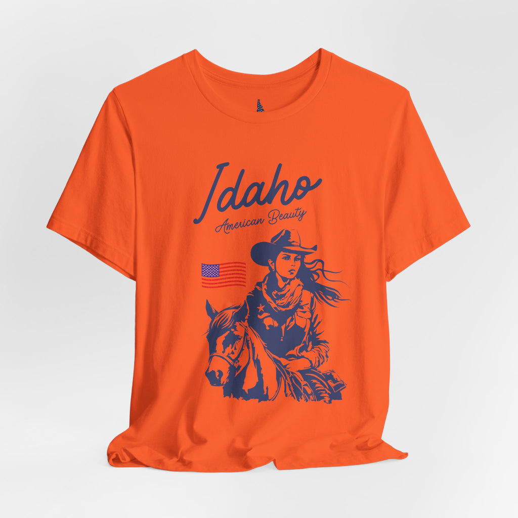 Idaho American Beauty Cowgirl Western T-Shirt