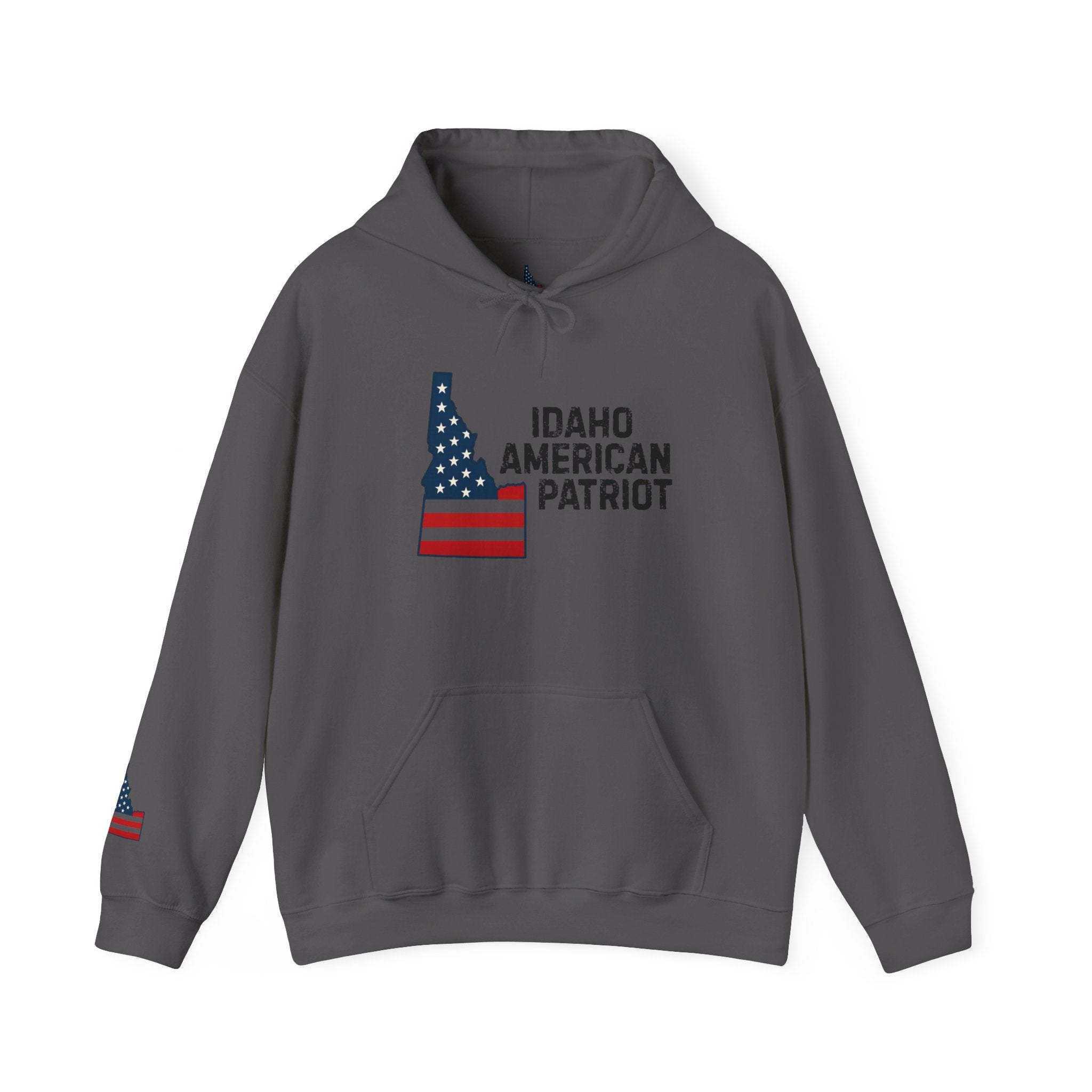 'Idaho American Patriot' Hoodie with Sleeve Logo