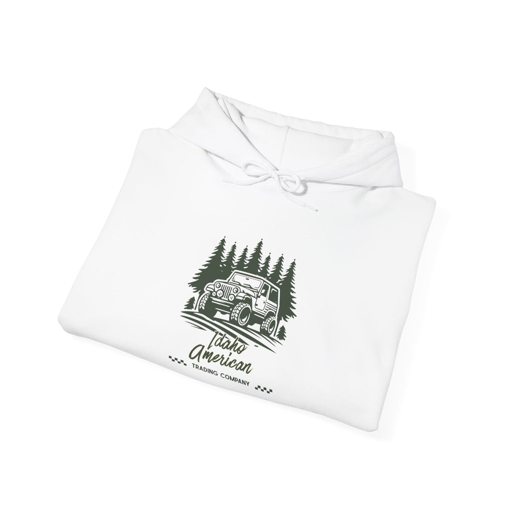 Idaho American Trading Co. Off-Roading Jeep Hoodie with Sleeve Logo