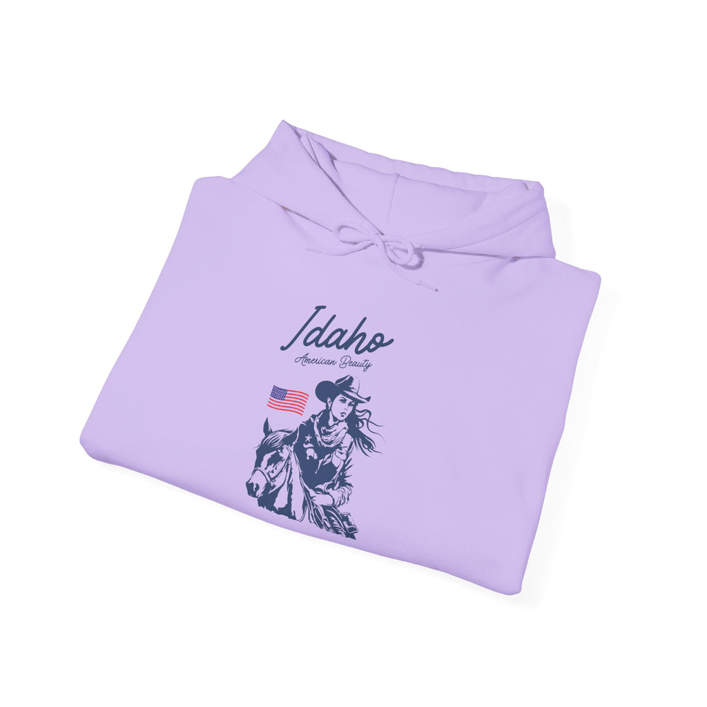 Idaho American Beauty Western Hoodie With Sleeve Logo