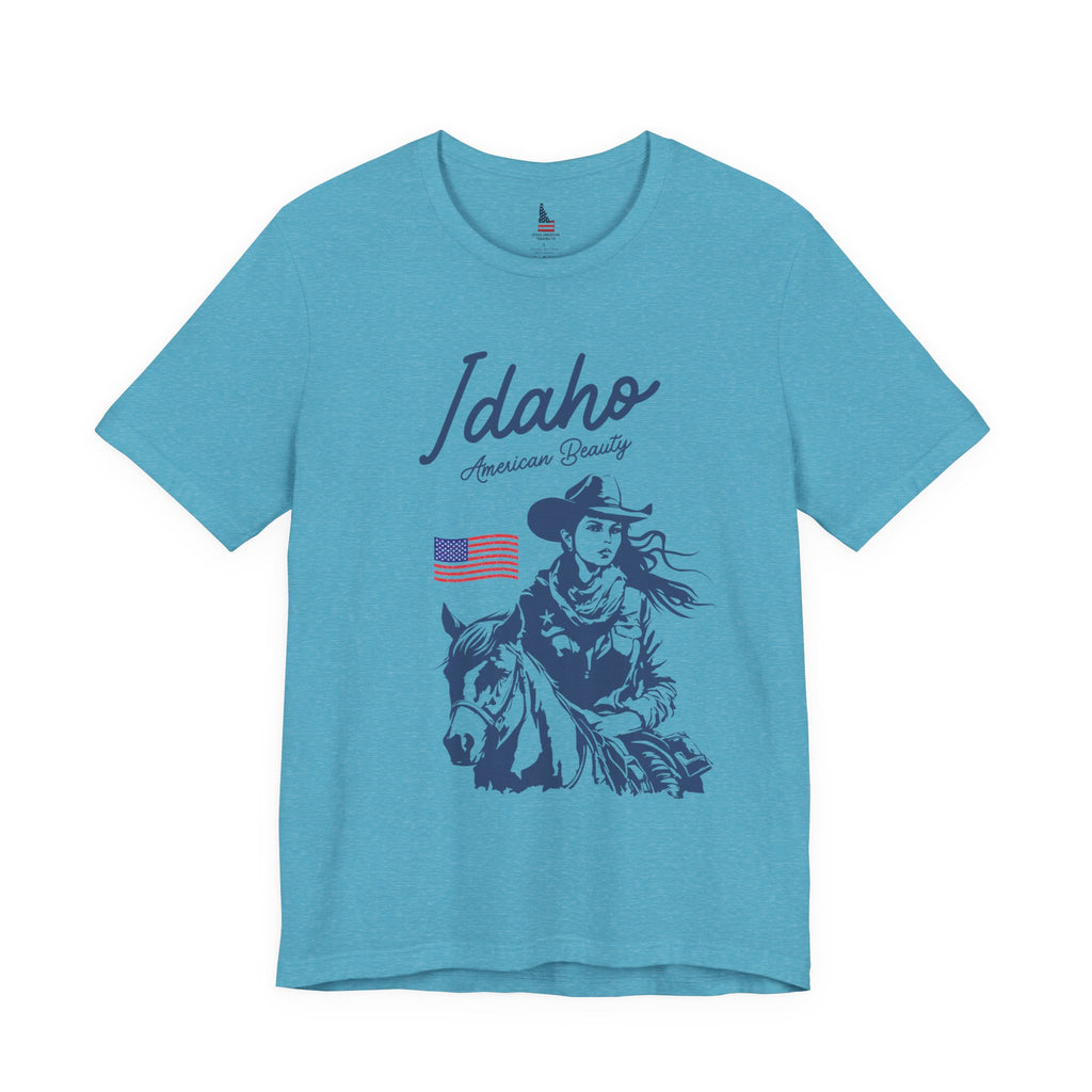 Idaho American Beauty Cowgirl Western T-Shirt