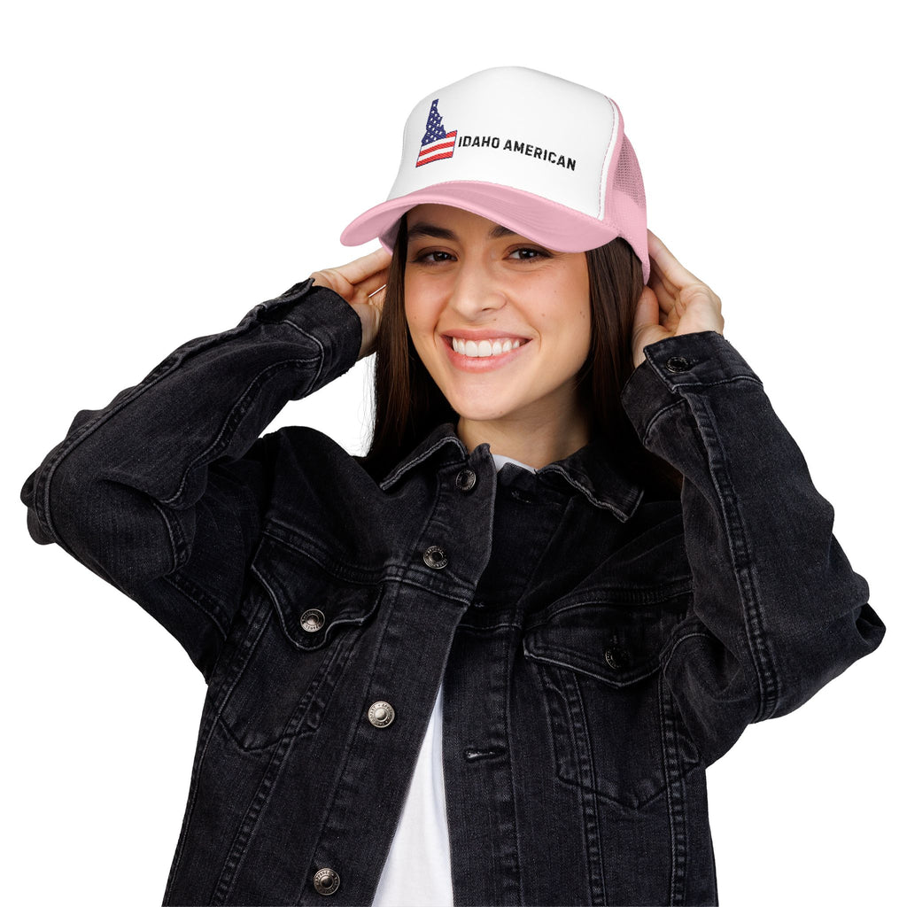 Idaho American Embroidered Trucker Hat