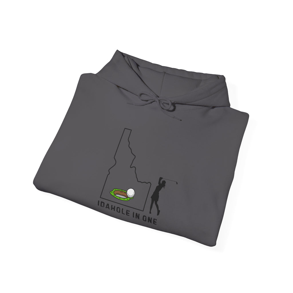 Idahole In One Women's Golf Hoodie With Sleeve Logo
