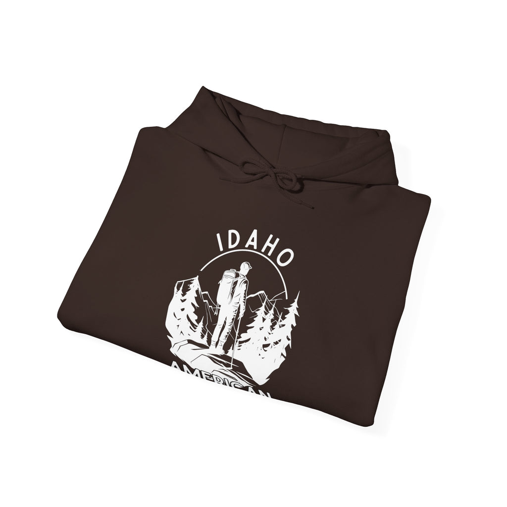 'Idaho American Patriot State of Mind' Hoodie with Sleeve Logo