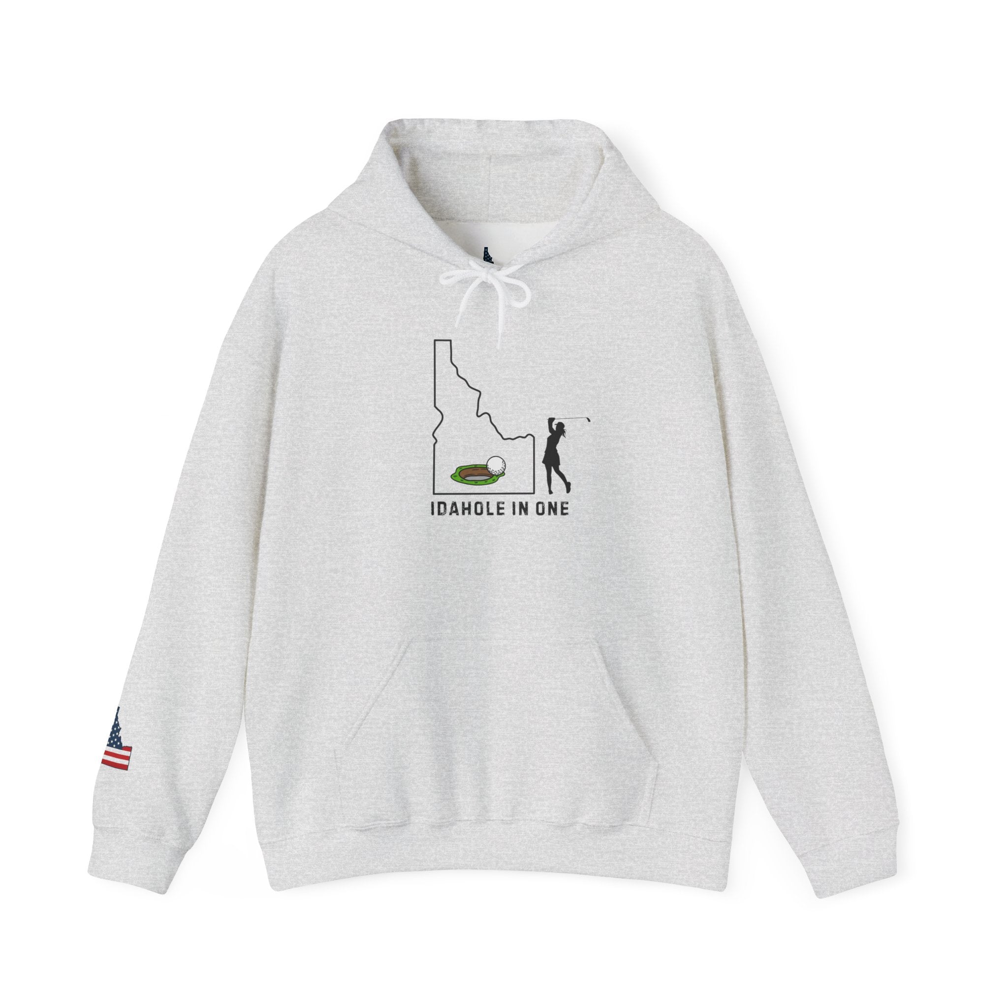 Idahole In One Women's Golf Hoodie With Sleeve Logo