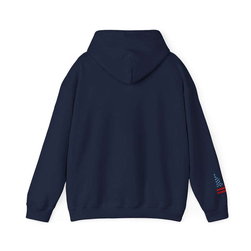 'Idaho American Patriot State of Mind' Hoodie with Sleeve Logo