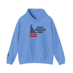 Idaho American Mom Hoodie with Sleeve Logo