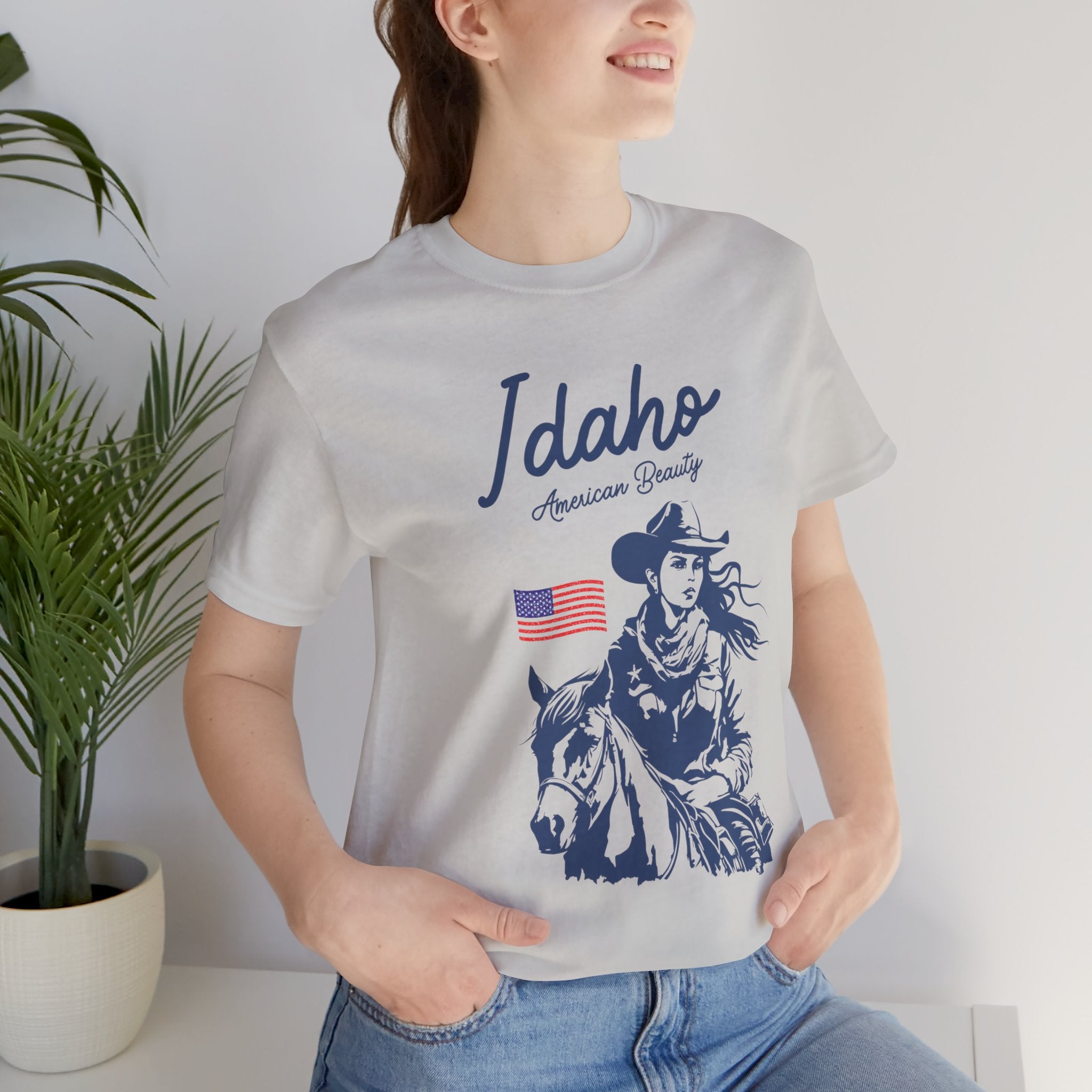 Idaho American Beauty Cowgirl Western T-Shirt
