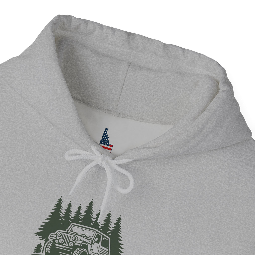 Idaho American Trading Co. Off-Roading Jeep Hoodie with Sleeve Logo