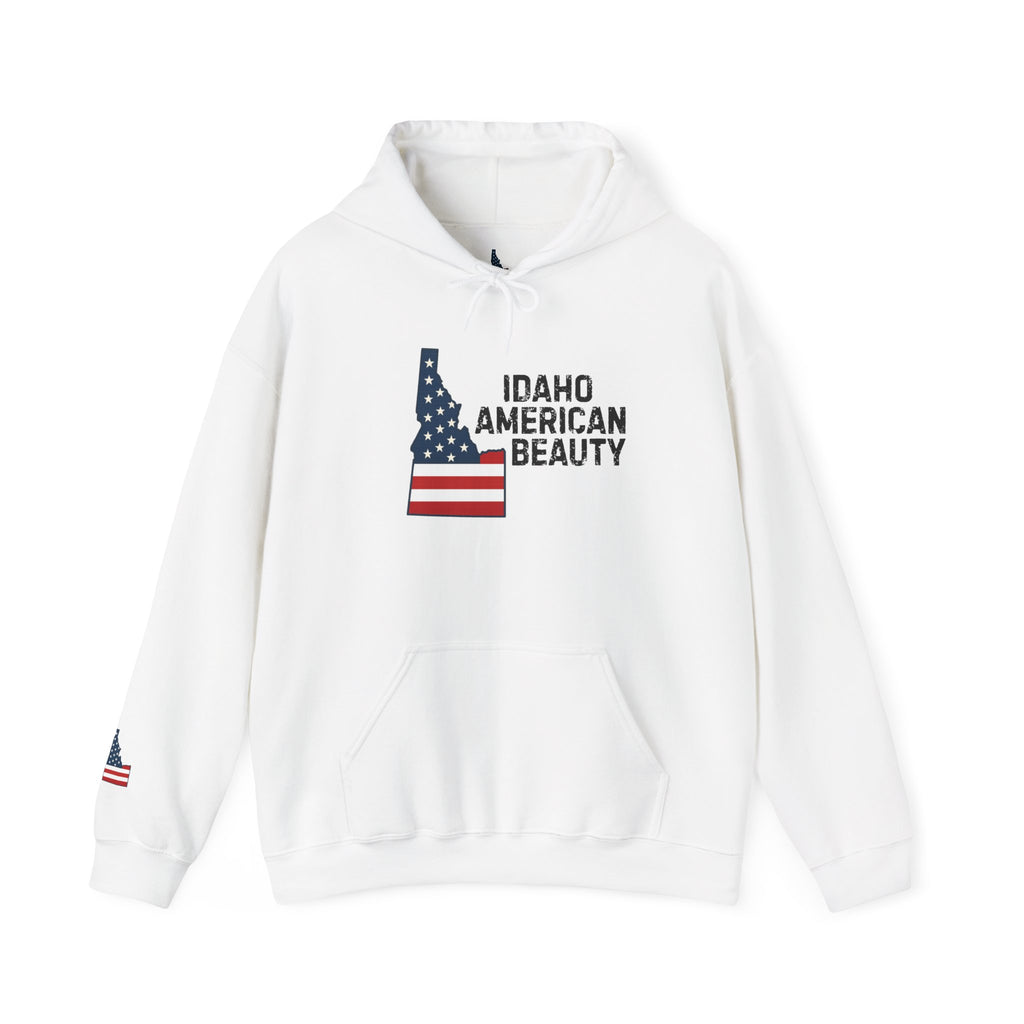 Idaho American Beauty Hoodie with Sleeve Logo