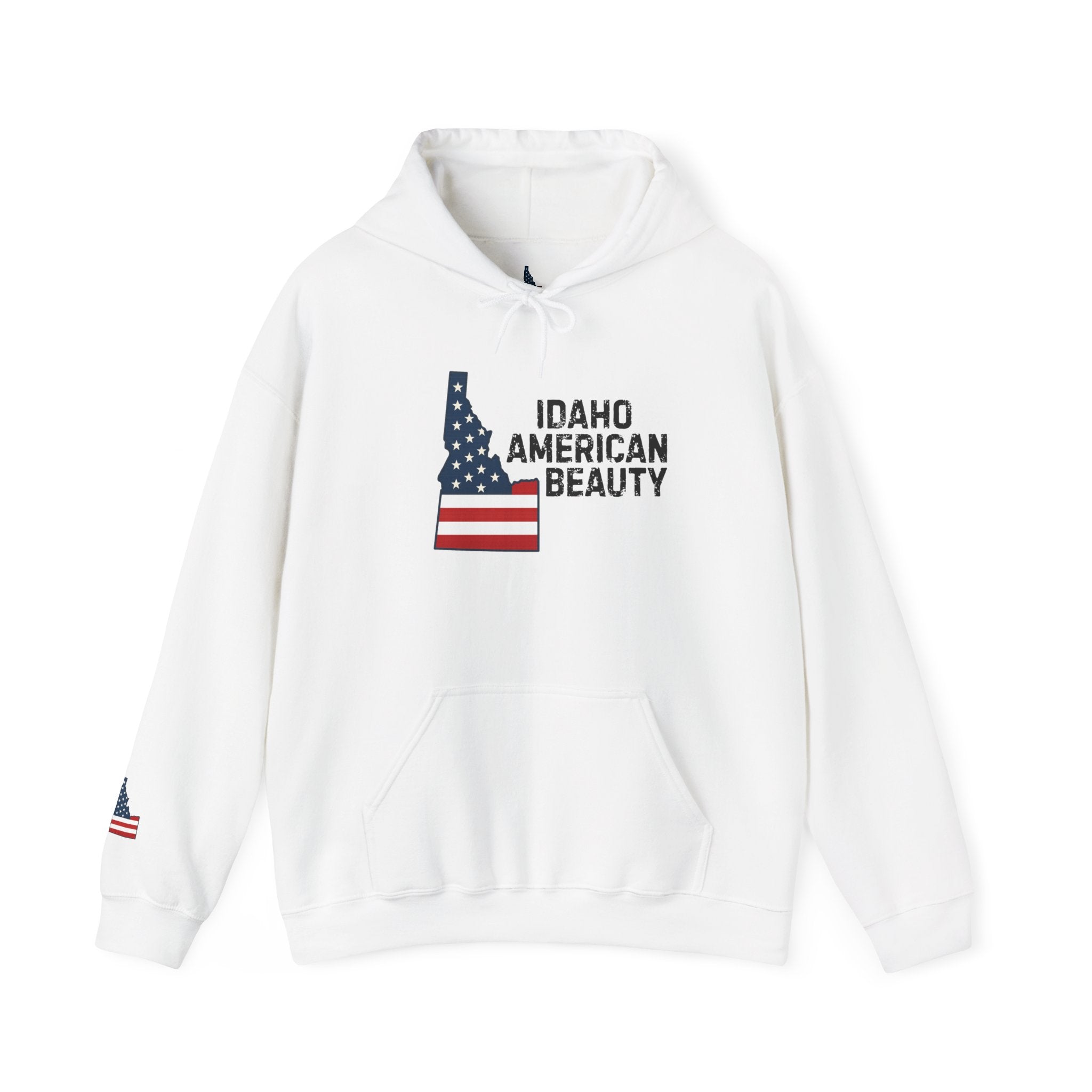 Idaho American Beauty Hoodie with Sleeve Logo