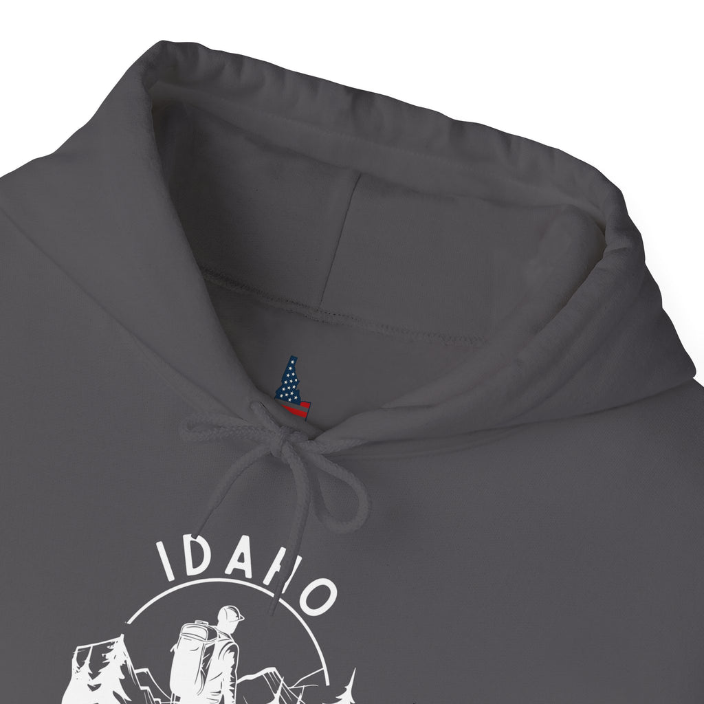'Idaho American Patriot State of Mind' Hoodie with Sleeve Logo