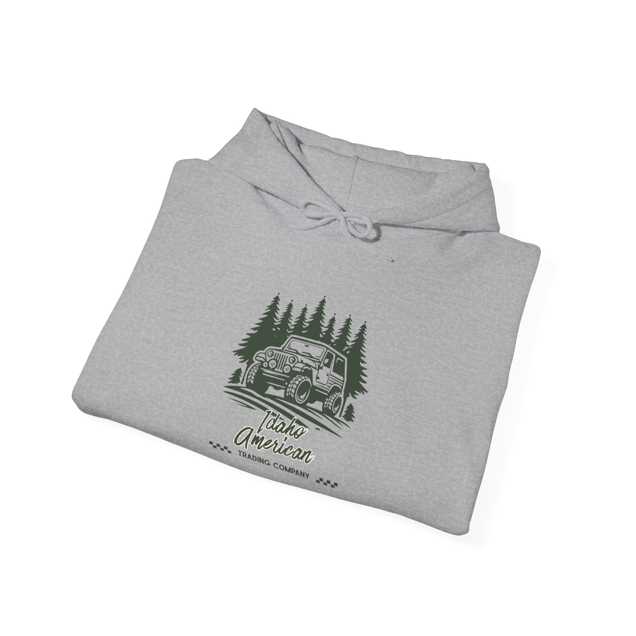 Idaho American Trading Co. Off-Roading Jeep Hoodie with Sleeve Logo