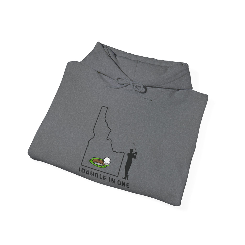 'Idahole In One' Men's Golf Hoodie with Sleeve Logo