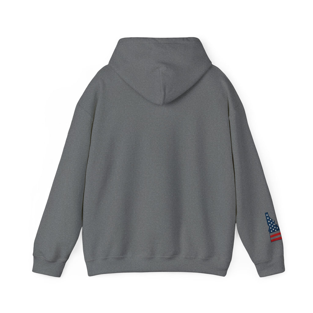 Idaho American Dad Hoodie with Sleeve Logo