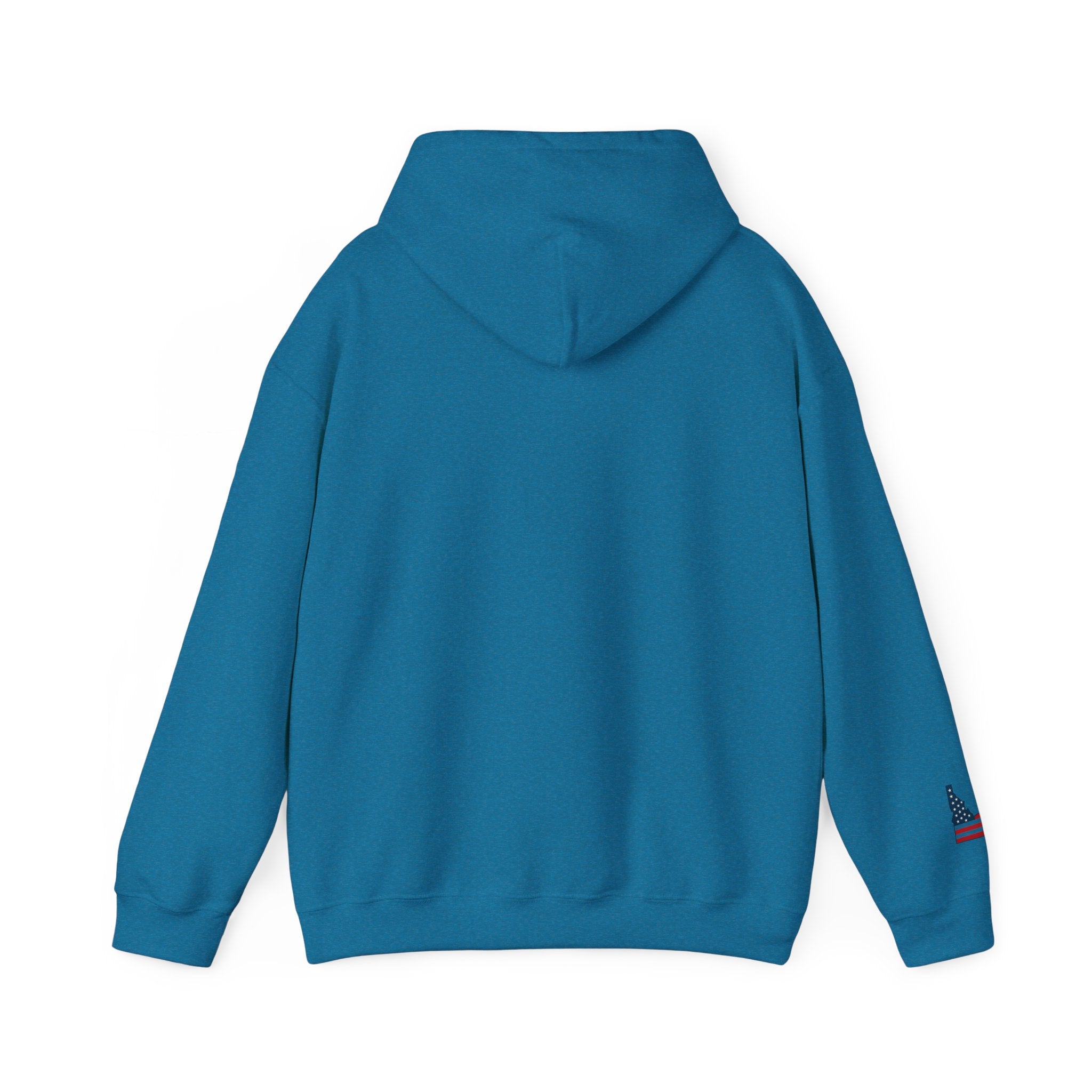 Idaho American Mom Hoodie with Sleeve Logo