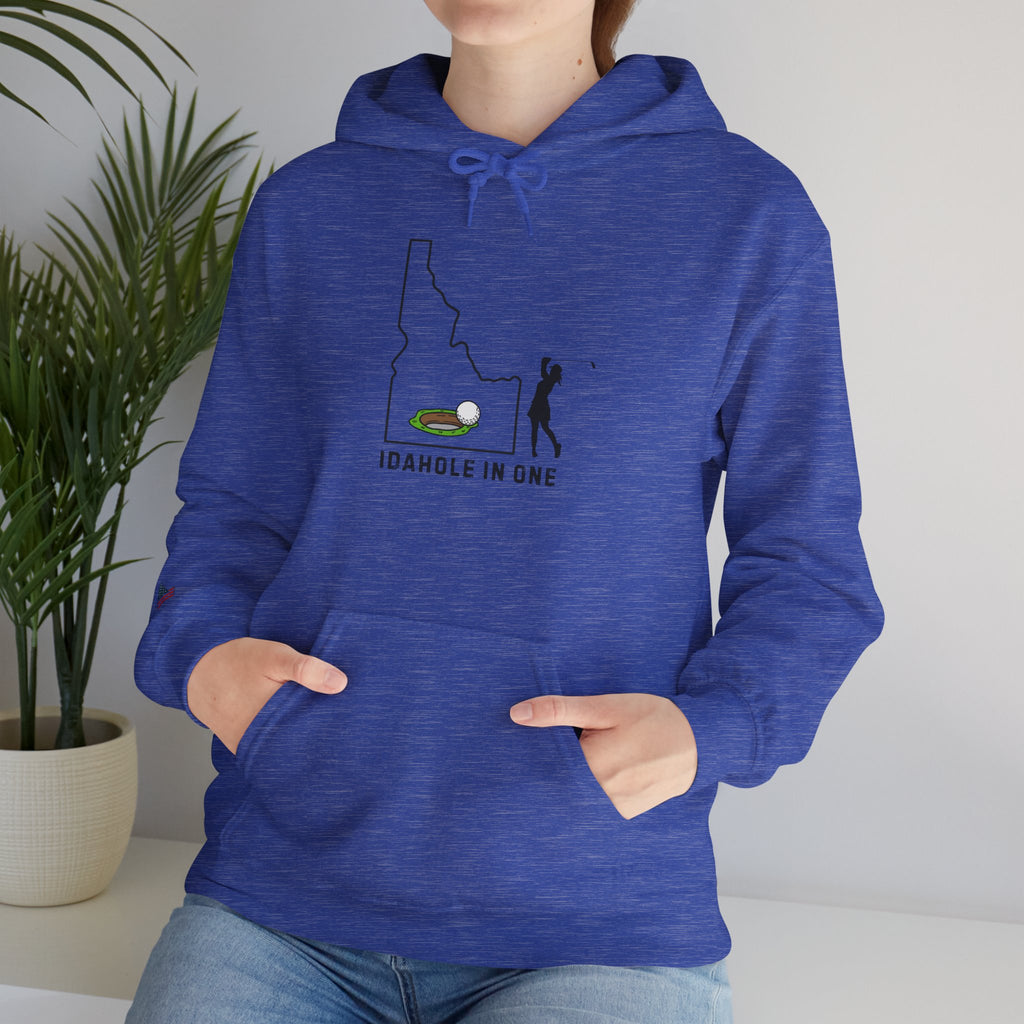 Idahole In One Women's Golf Hoodie With Sleeve Logo