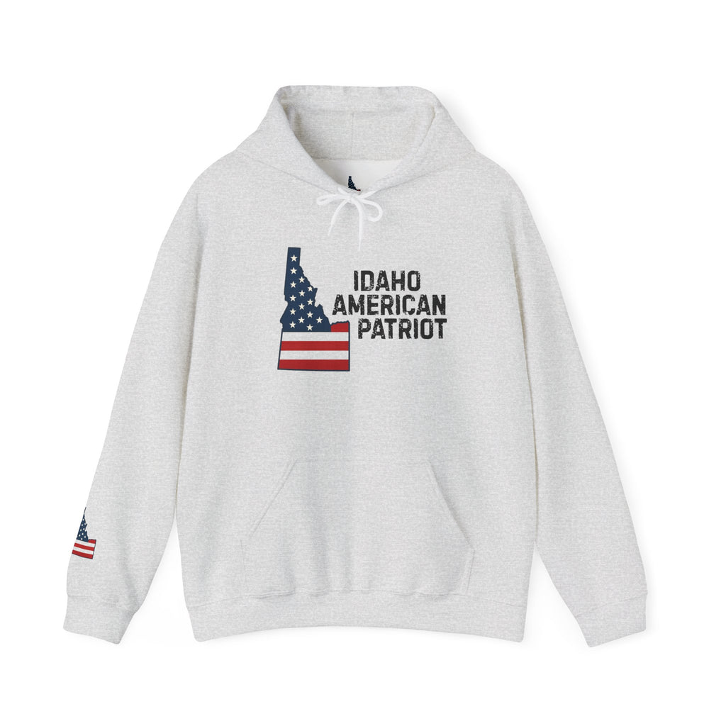 'Idaho American Patriot' Hoodie with Sleeve Logo
