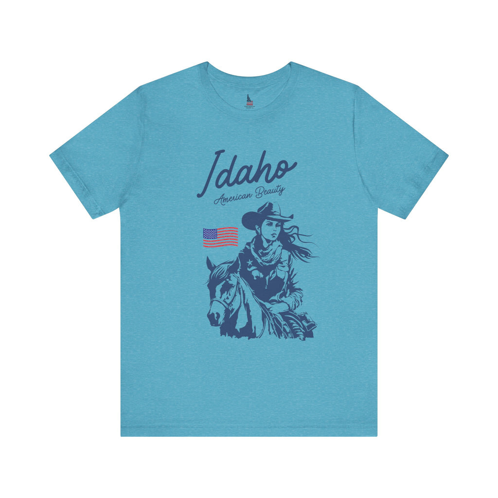 Idaho American Beauty Cowgirl Western T-Shirt